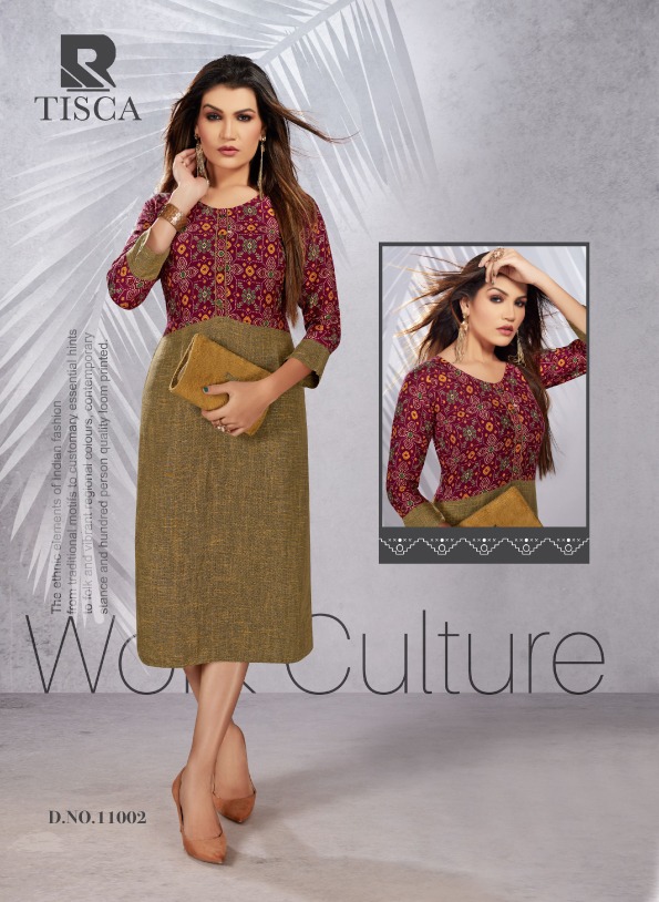 Raashi Tisca Rayon Designer Exclusive kurti Collection